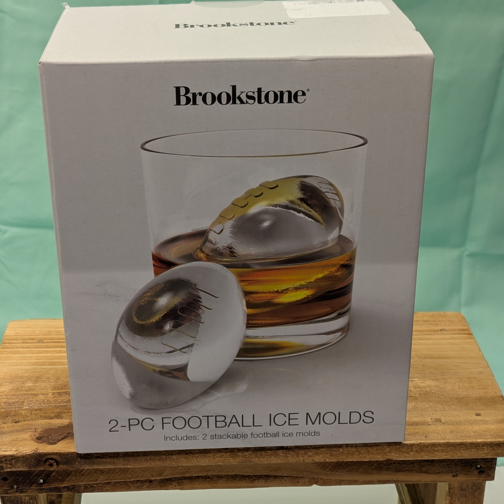 Brookstone 2-PC Football Ice Molds New